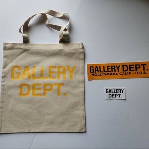 Gallery Dept. Canvas Tote Bag and stickers